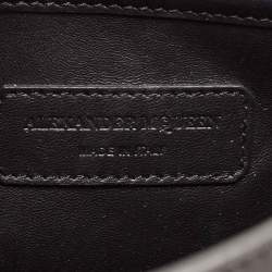 Pre Owned Alexander McQueen Black/Red Leather Buckle Flap Crossbody Bag