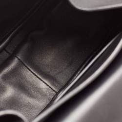 Pre Owned Alexander McQueen Black/Red Leather Buckle Flap Crossbody Bag