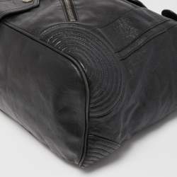 Pre Owned Alexander McQueen Black Leather Faithful Tote