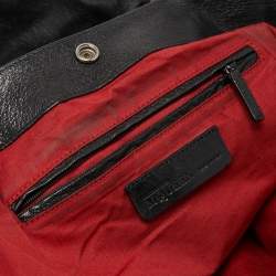 Pre Owned Alexander McQueen Black Leather Faithful Tote