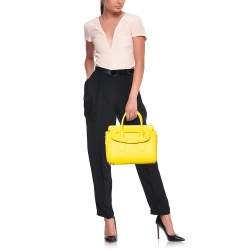 Pre Owned Alexander McQueen Yellow Leather Medium Heroine Satchel