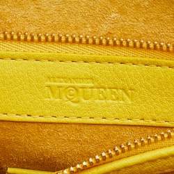 Pre Owned Alexander McQueen Yellow Leather Medium Heroine Satchel