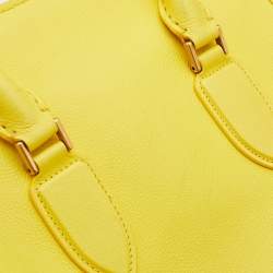 Pre Owned Alexander McQueen Yellow Leather Medium Heroine Satchel