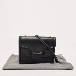 Pre Owned Alexander McQueen Black Leather Heroine Chain Shoulder Bag
