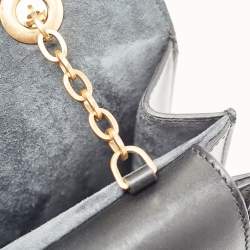Pre Owned Alexander McQueen Black Leather Heroine Chain Shoulder Bag