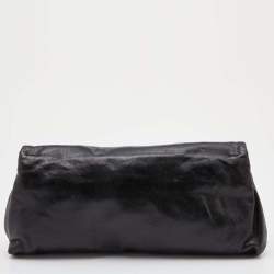 Pre Owned Alexander McQueen Black Leather Faithful Glove Clutch