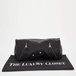 Pre Owned Alexander McQueen Black Leather Faithful Glove Clutch