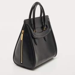 Alexander McQueen Black Leather Medium Heroine Tote
