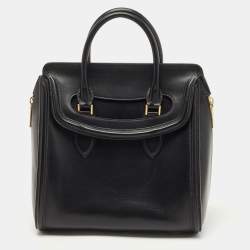 Alexander McQueen Black Leather Medium Heroine Tote