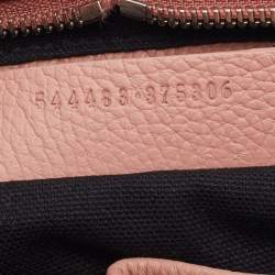 Alexander McQueen Peach Leather Skull Padlock Tote