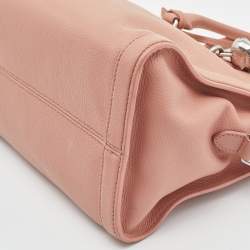 Alexander McQueen Peach Leather Skull Padlock Tote