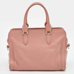 Alexander McQueen Peach Leather Skull Padlock Tote