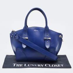 Alexander McQueen Blue Leather Legend Satchel
