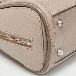 Pre Owned Alexander McQueen Dark Beige Leather Mini Heroine Satchel