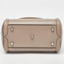 Pre Owned Alexander McQueen Dark Beige Leather Mini Heroine Satchel