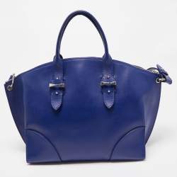 Pre Owned Alexander McQueen Ultramarine Leather Legend Satchel