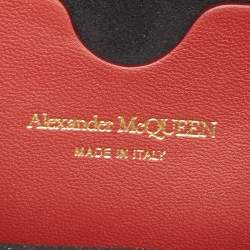 Pre Owned Alexander McQueen Burgundy Leather Jeweled Shoulder Bag