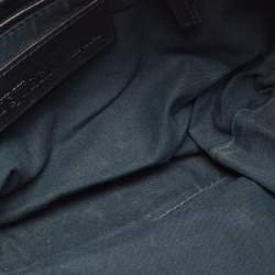 Pre Owned Alexander McQueen Black Skull Embossed Leather Medium De Manta Clutch