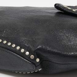 مملوكة مسبقًا Alexander McQueen Black Leather Medium Studded De Manta Clutch