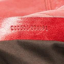Pre Owned Alexander McQueen Red Leather Medium De Manta Clutch