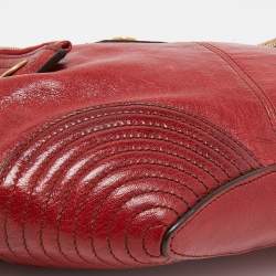 Pre Owned Alexander McQueen Red Leather Medium De Manta Clutch