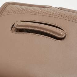 Pre Owned Alexander McQueen Taupe Textured Leather Heroine Chain Shoulder Bag