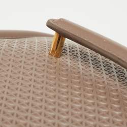 Pre Owned Alexander McQueen Taupe Textured Leather Heroine Chain Shoulder Bag