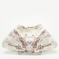Pre Owned Alexander McQueen Multicolor Printed Fabric and Leather De Manta Clutch