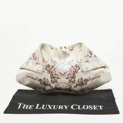 Pre Owned Alexander McQueen Multicolor Printed Fabric and Leather De Manta Clutch
