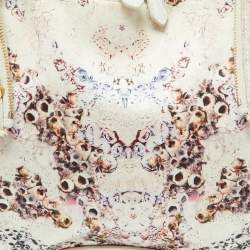 Pre Owned Alexander McQueen Multicolor Printed Fabric and Leather De Manta Clutch