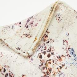 Pre Owned Alexander McQueen Multicolor Printed Fabric and Leather De Manta Clutch