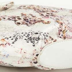 Pre Owned Alexander McQueen Multicolor Printed Fabric and Leather De Manta Clutch