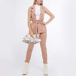 Pre Owned Alexander McQueen Multicolor Printed Fabric and Leather De Manta Clutch