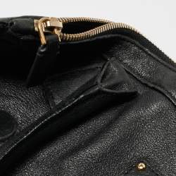 Pre Owned Alexander McQueen Black Leather De Manta Tote