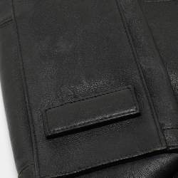 Pre Owned Alexander McQueen Black Leather De Manta Tote