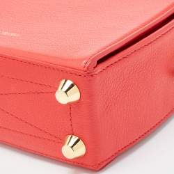 Alexander McQueen Red Leather Box Shoulder Bag 