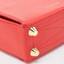 Alexander McQueen Red Leather Box Shoulder Bag 