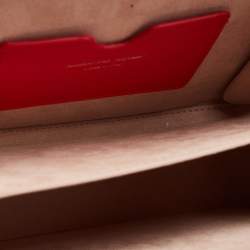 Alexander McQueen Red Leather Box Shoulder Bag 