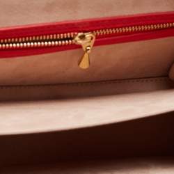 Alexander McQueen Red Leather Box Shoulder Bag 