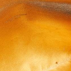 Pre Owned Alexander Mcqueen Silver Leather Skull Zip Pouch