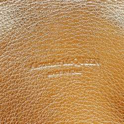 Pre Owned Alexander Mcqueen Silver Leather Skull Zip Pouch