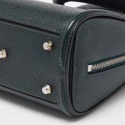 Pre Owned Alexander McQueen Emerald Green Leather Mini Heroine Bag