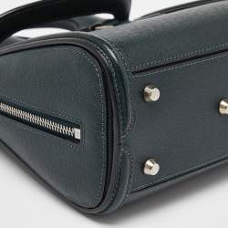 Pre Owned Alexander McQueen Emerald Green Leather Mini Heroine Bag