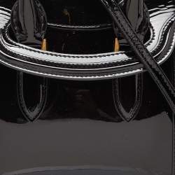 Alexander McQueen Black Patent Leather Mini Heroine Satchel