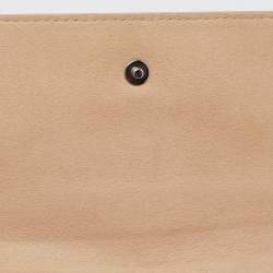 Pre Owned Alexander McQueen Pink Croc Embossed Leather Small Skull Shoulder Bag