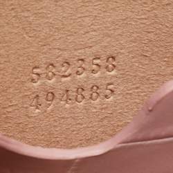 Pre Owned Alexander McQueen Pink Croc Embossed Leather Small Skull Shoulder Bag