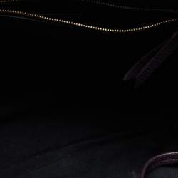 Pre Owned Alexander McQueen Purple Whipstitch Leather Folk Tote