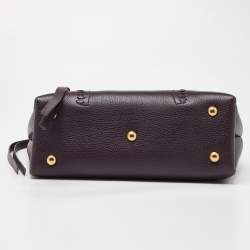 Pre Owned Alexander McQueen Purple Whipstitch Leather Folk Tote