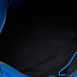 Alexander McQueen Blue Leather Skull Padlock Tote