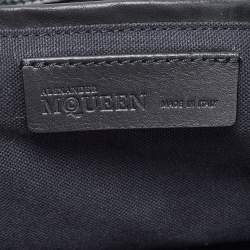 Alexander McQueen Black Studded Leather Padlock Shopper Tote